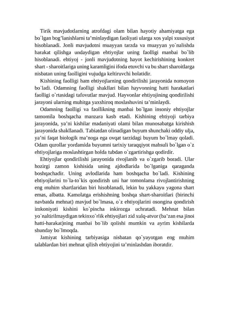 FAOLLIK VA FAOLIYAT HAQIDA TUSHUNCHA 2