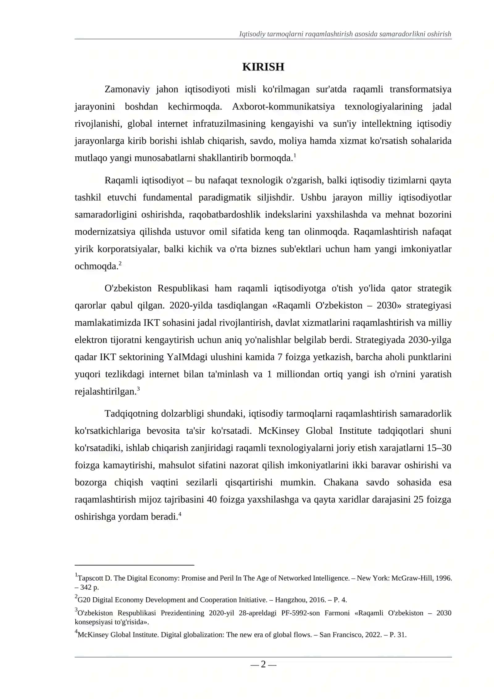 IQTISODIY TARMOQLARNI RAQAMLASHTIRISH ASOSIDA SAMARADORLIGNI OSHIRISH 2