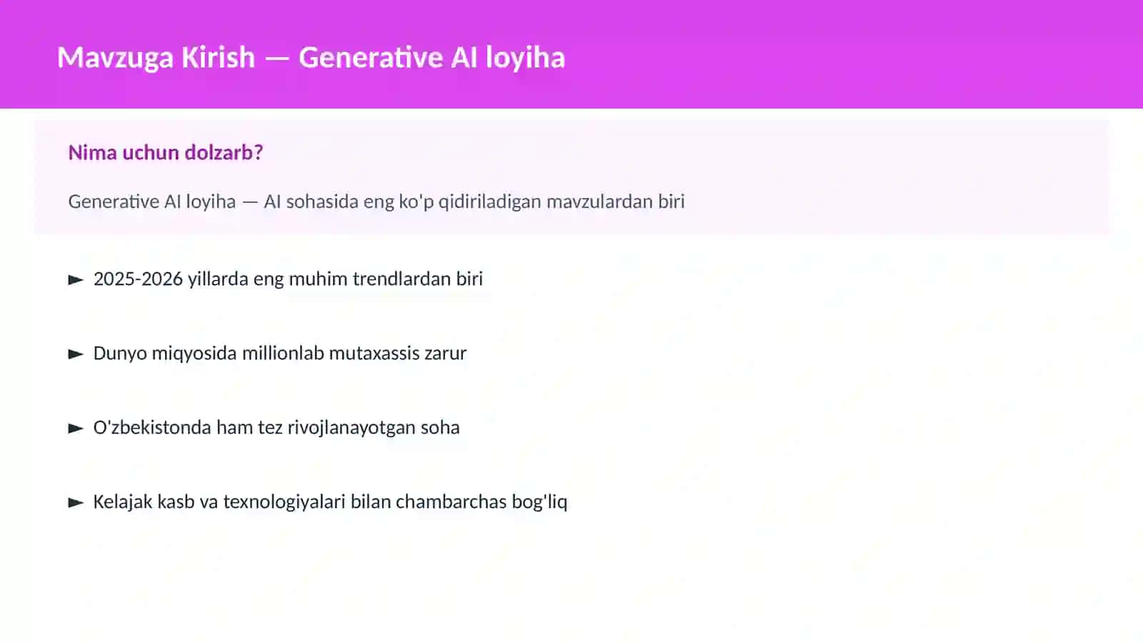 Generative AI loyiha 2