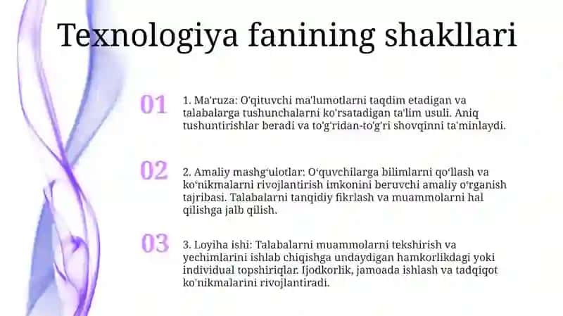 Boshlanğich Sinf Texnalogiya Fanining Shakl Va Usullari 2
