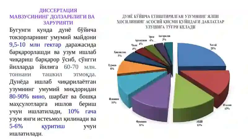 Uzumni o'stirish usullari uzum hosildorligi va qayta ishlashdagi ahamiyati 2
