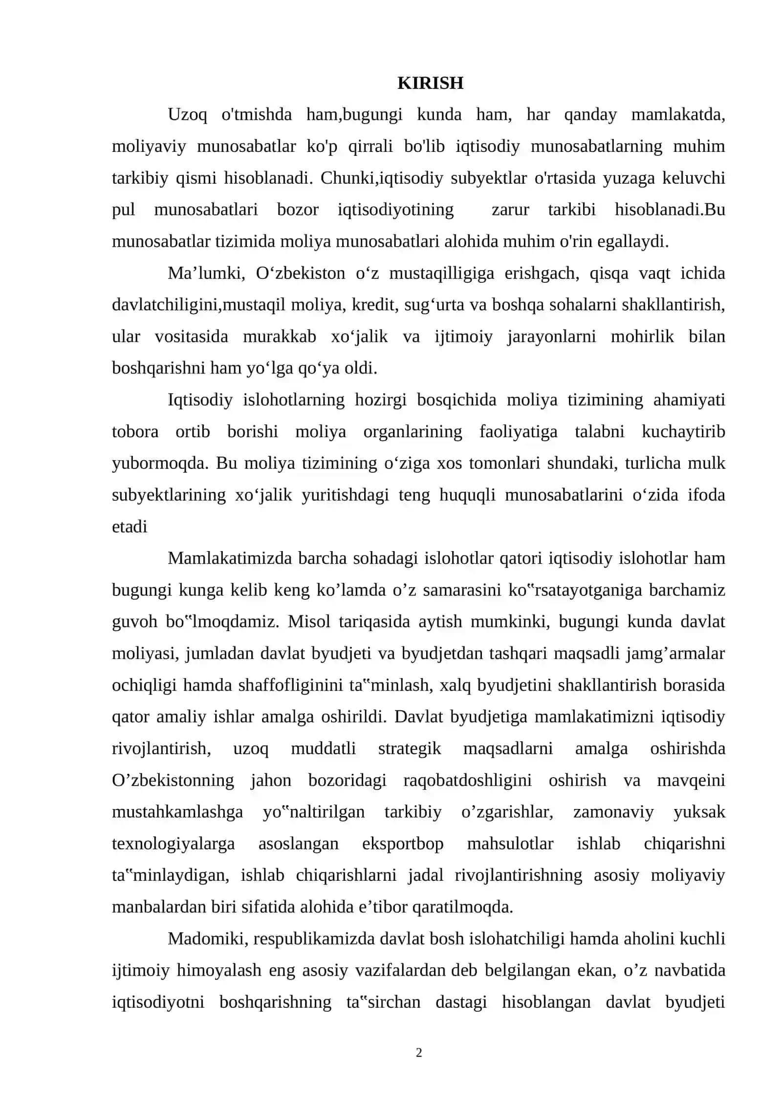 MOLIYA, UNING MOHIYATI VA VAZIFALARI 2