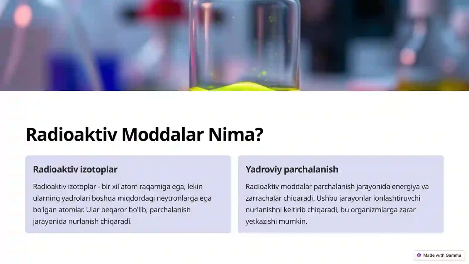 Radioaktiv Nurlanish va Ularning Xossalari 2
