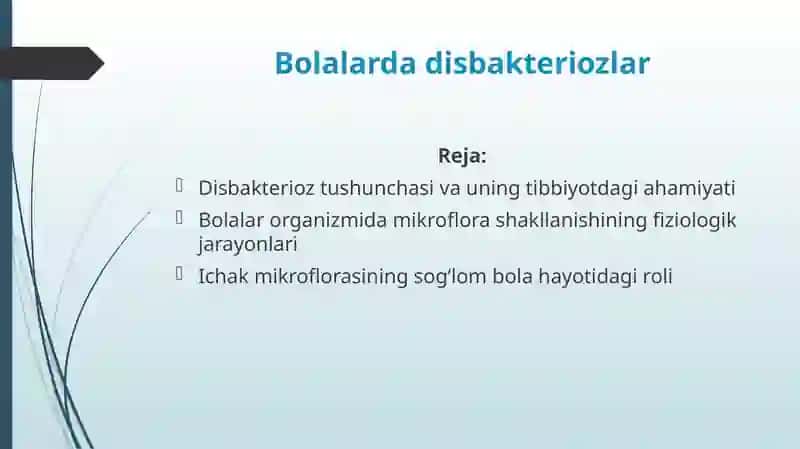Bolalarda Disbakteriozlar 2