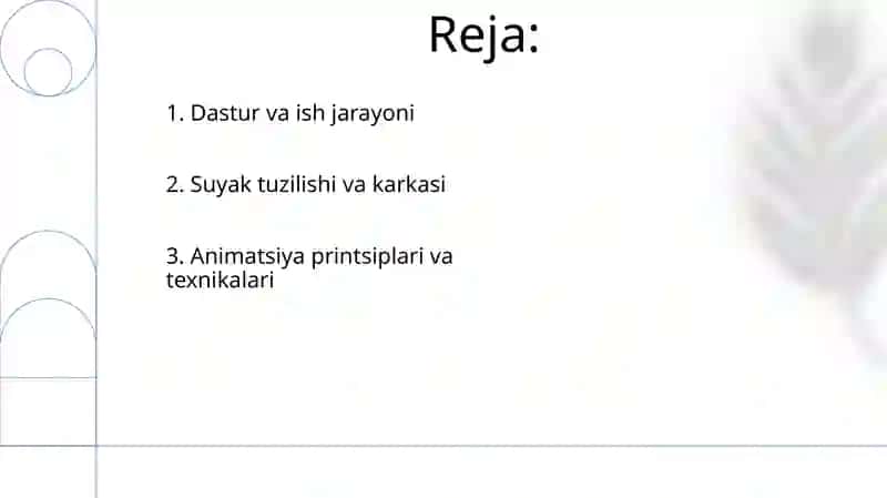 Kompyuter animatsiya usullari (2D skeletli animatsiya) 2