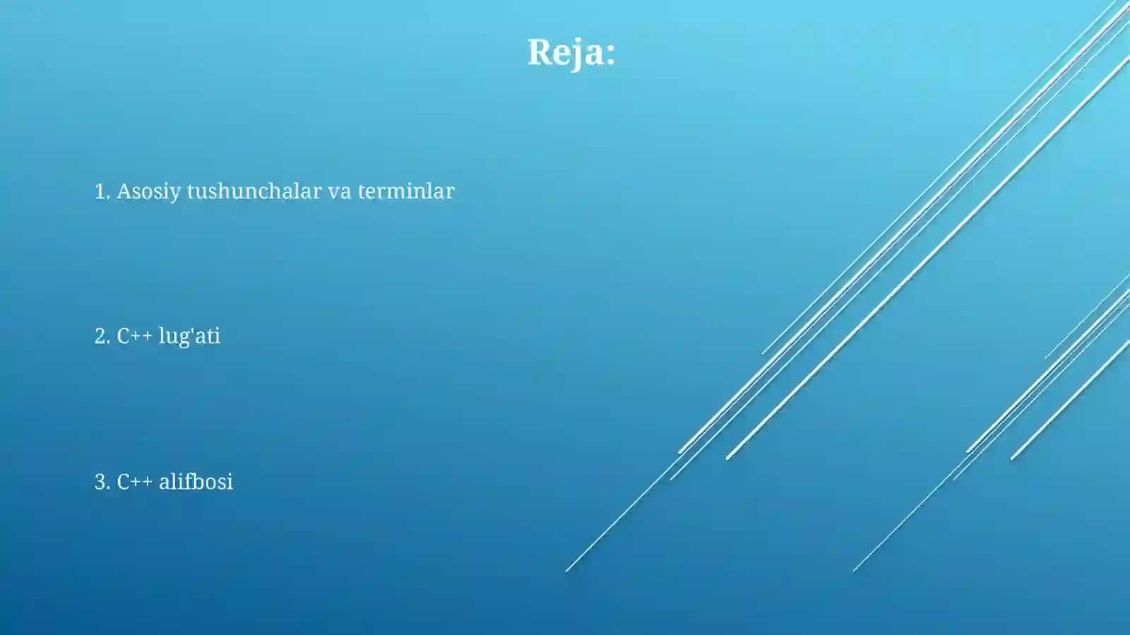 C++ til alifbosi va leksemalari 2
