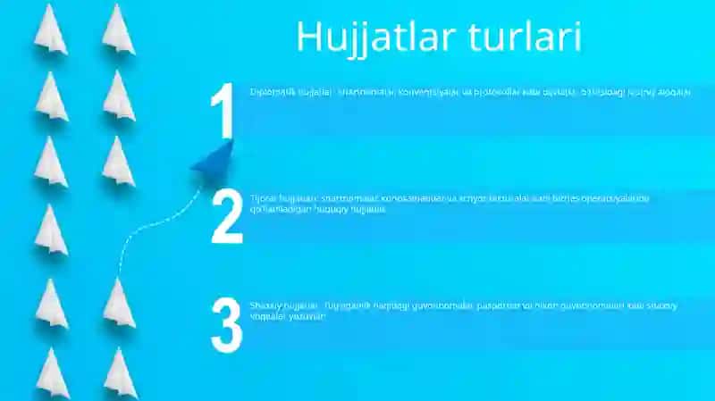 Hujjatlar Turlari Va Xususiyatlari 2