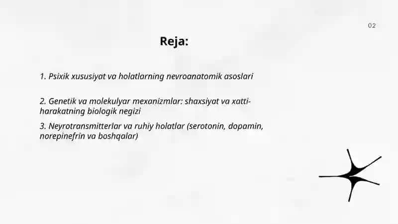 Psixik xususiyat va holatlarning nevripsixologik asoslar 2