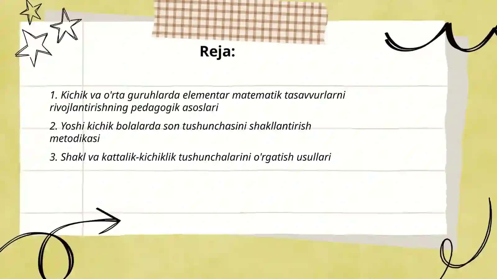 Elementlar matematik tasavvurlarni shakllantirish metodikasi 2