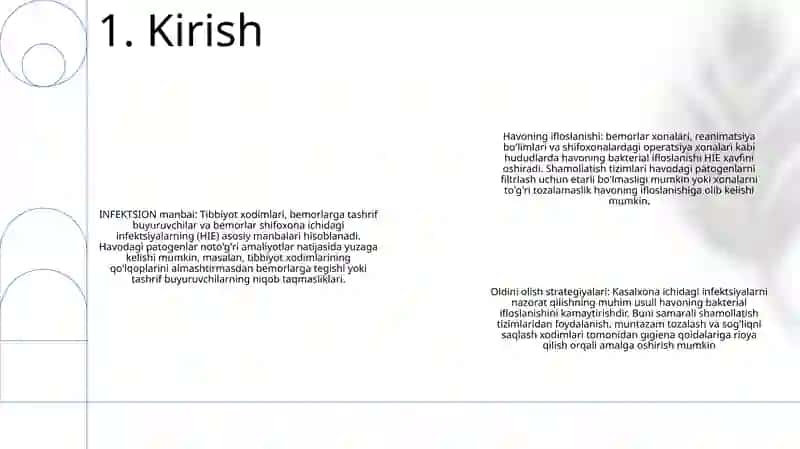Kasalxona Ichki Infeksiyalarini Kelib Chiqishi Uchun Havo Muhitining Bakteriologik Ifloslanganligining Ahamiyati 2