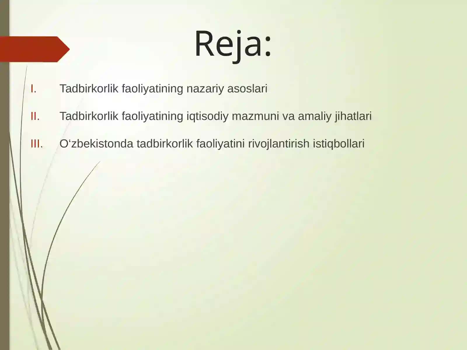 tadbirkorlik faoliyatining mohiyati va iqtisodiy mazmuni 2