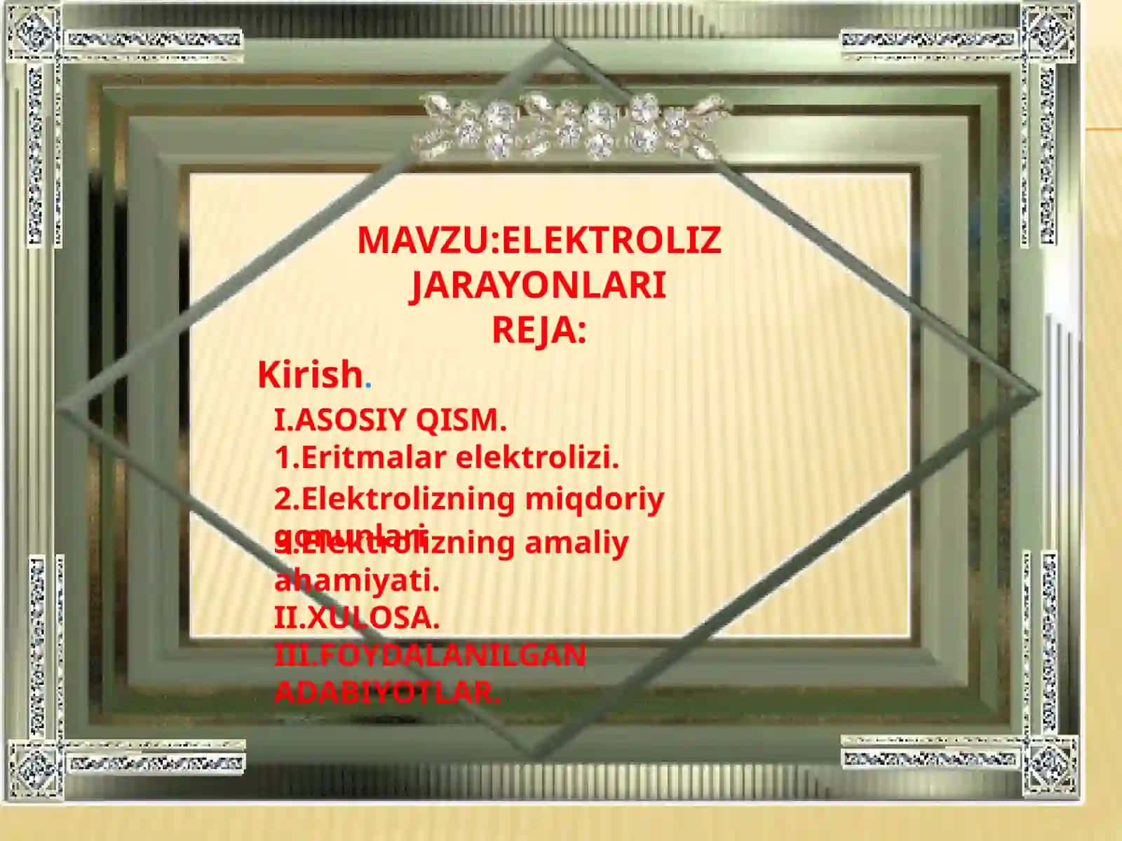 ELEKTROLIZ JARAYONLARI 2
