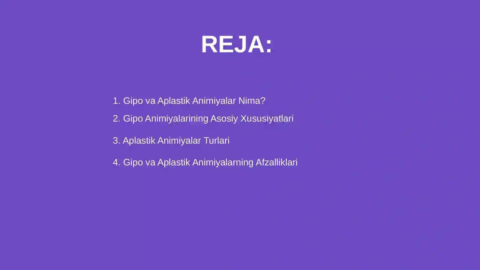 Gipo va aplastik animiyalar 2
