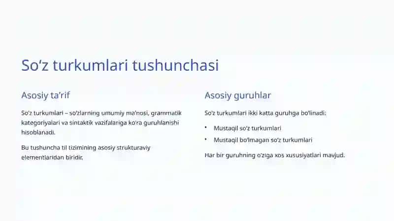 Soʻz turkumlarini aniqlash mezonlari 2