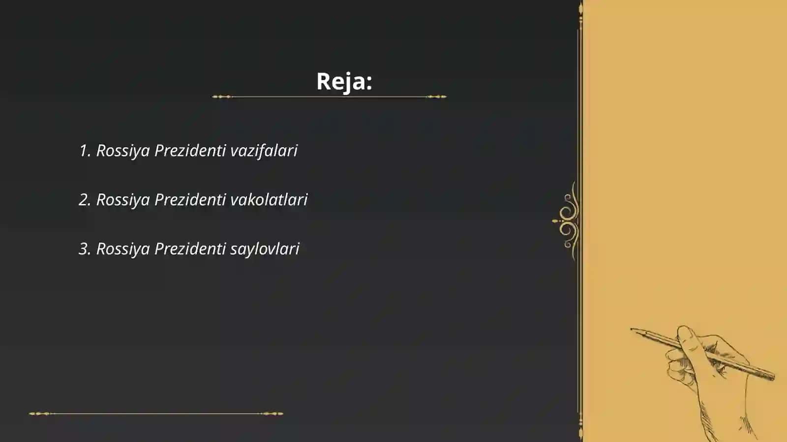 Rossiya Prezidenti vazifalari 2
