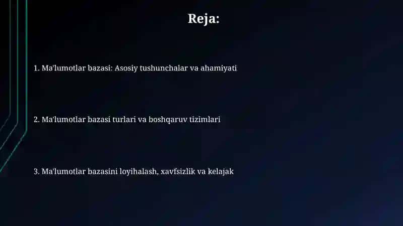 Ma'lumotlar bazasi tushunchasi va ahamiyati 2
