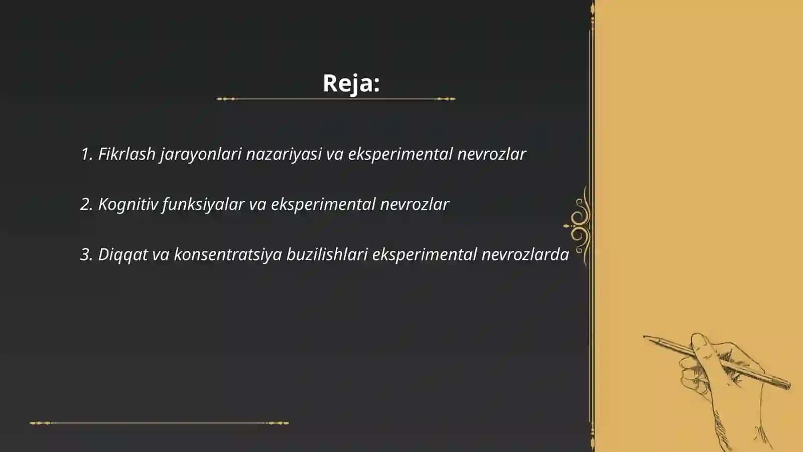 Fikrlash jarayonlari.Eksperimental nevrozlar 2