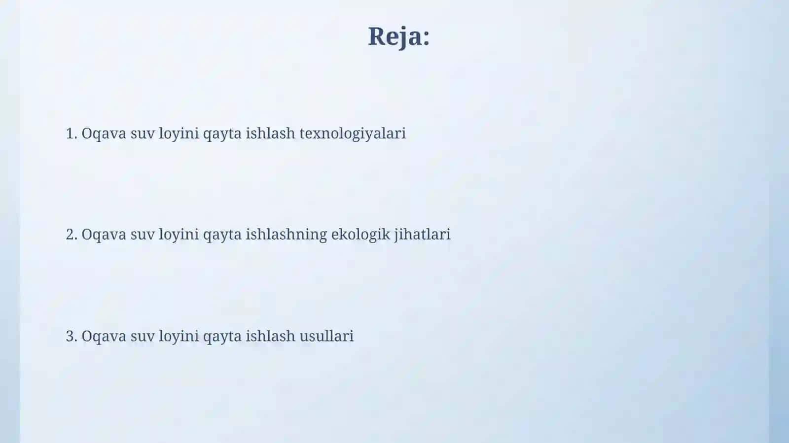 Oqava suv loyini qayta ishlash texnologiyalari 2