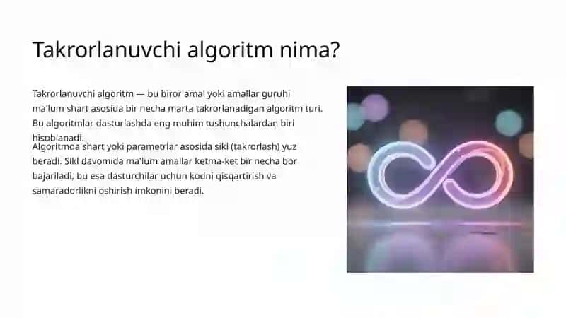 Takrorlanuvchi Algoritmlar: Asosiy tushunchalar va amaliyot 2