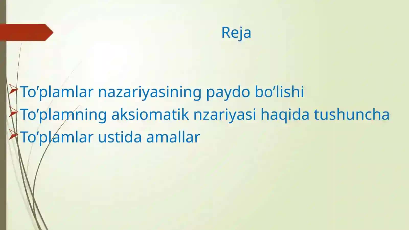 To’plamlar ustida amallar xossalarining isbotlarini o’rganish 2