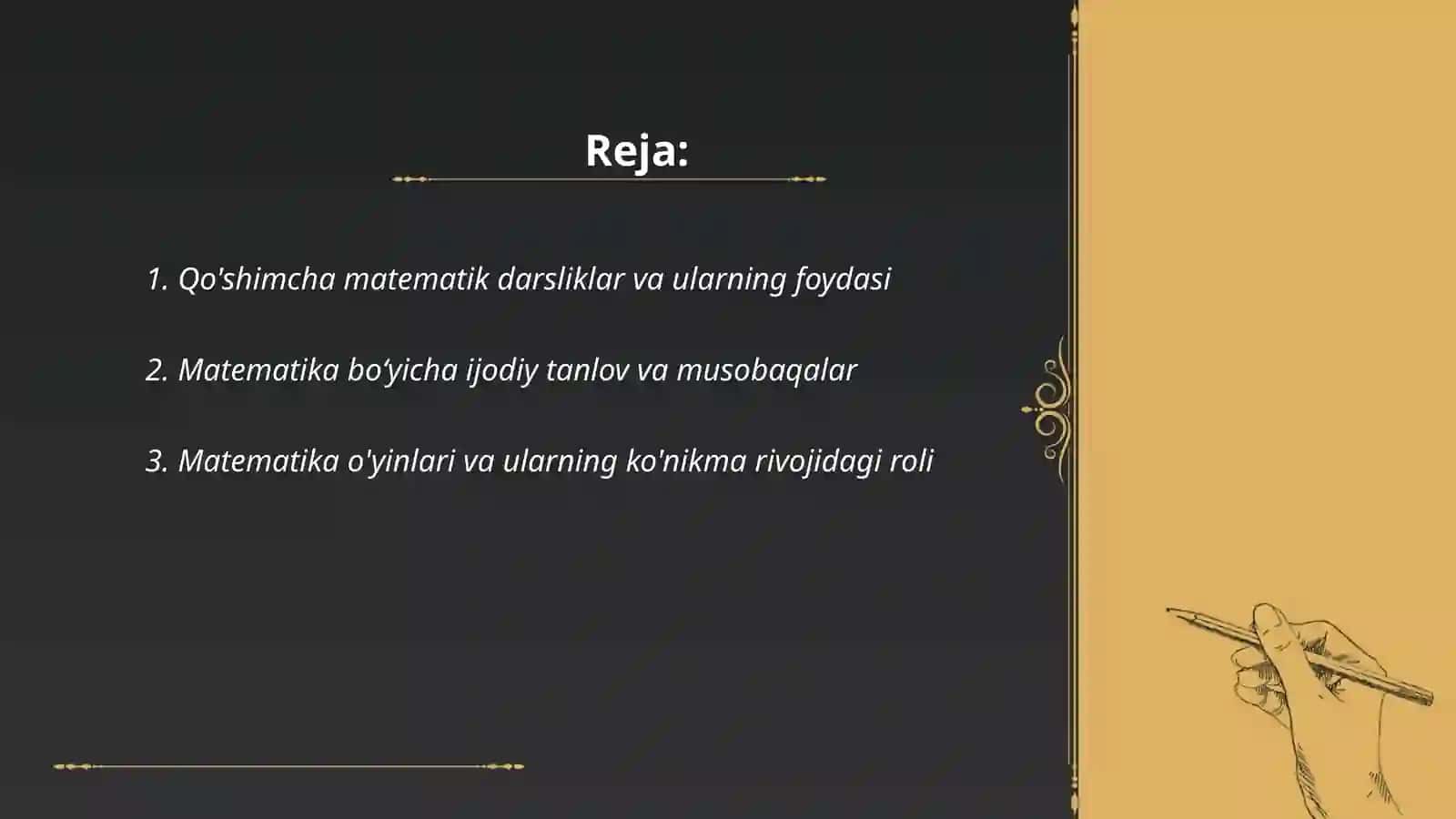 Boshlangʻich sinflarda matematikadan sinfdan tashqari ishlarni tashkil qilish turlari(2-sinf misolida) 2