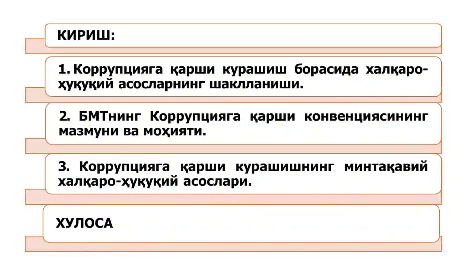 Коррупцияга қарши курашишнинг халқаро-ҳуқуқий асослари 2