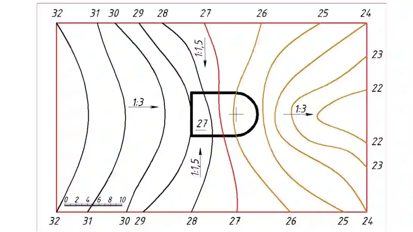 Maydoncha  chizmsini bajarish  bosqichlari 2