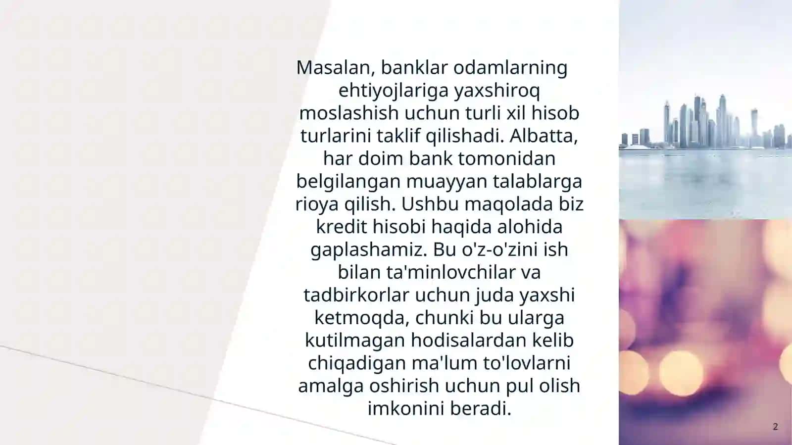 Kredit hisobi 2