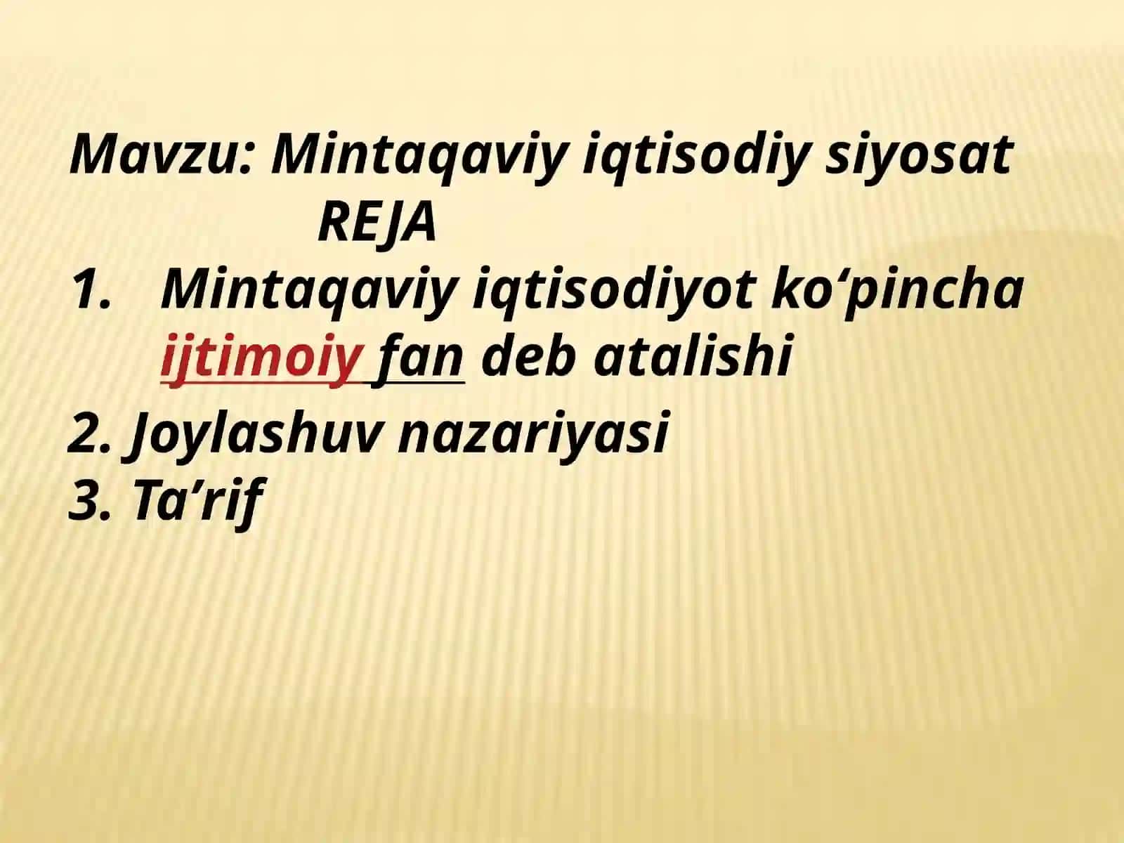 Mintaqaviy iqtisodiyot 2