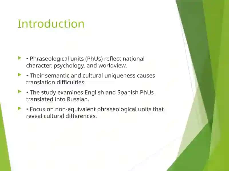 Non-Equivalent Phraseological Units Translation 2
