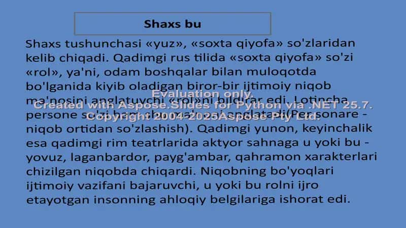 Shaxs taraqqiyotiga ta'sir etuvchi omillar 2