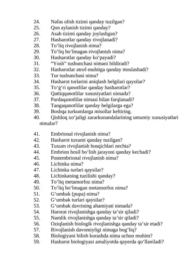 O'simliklarni himoya qilish fanidan savollar 2
