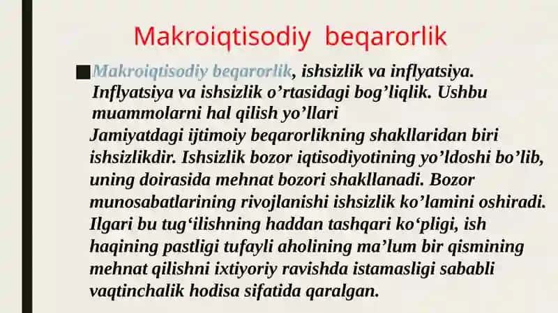 Iqtisodiy rivojlanishning sikli va iqtisodiy sikl 2