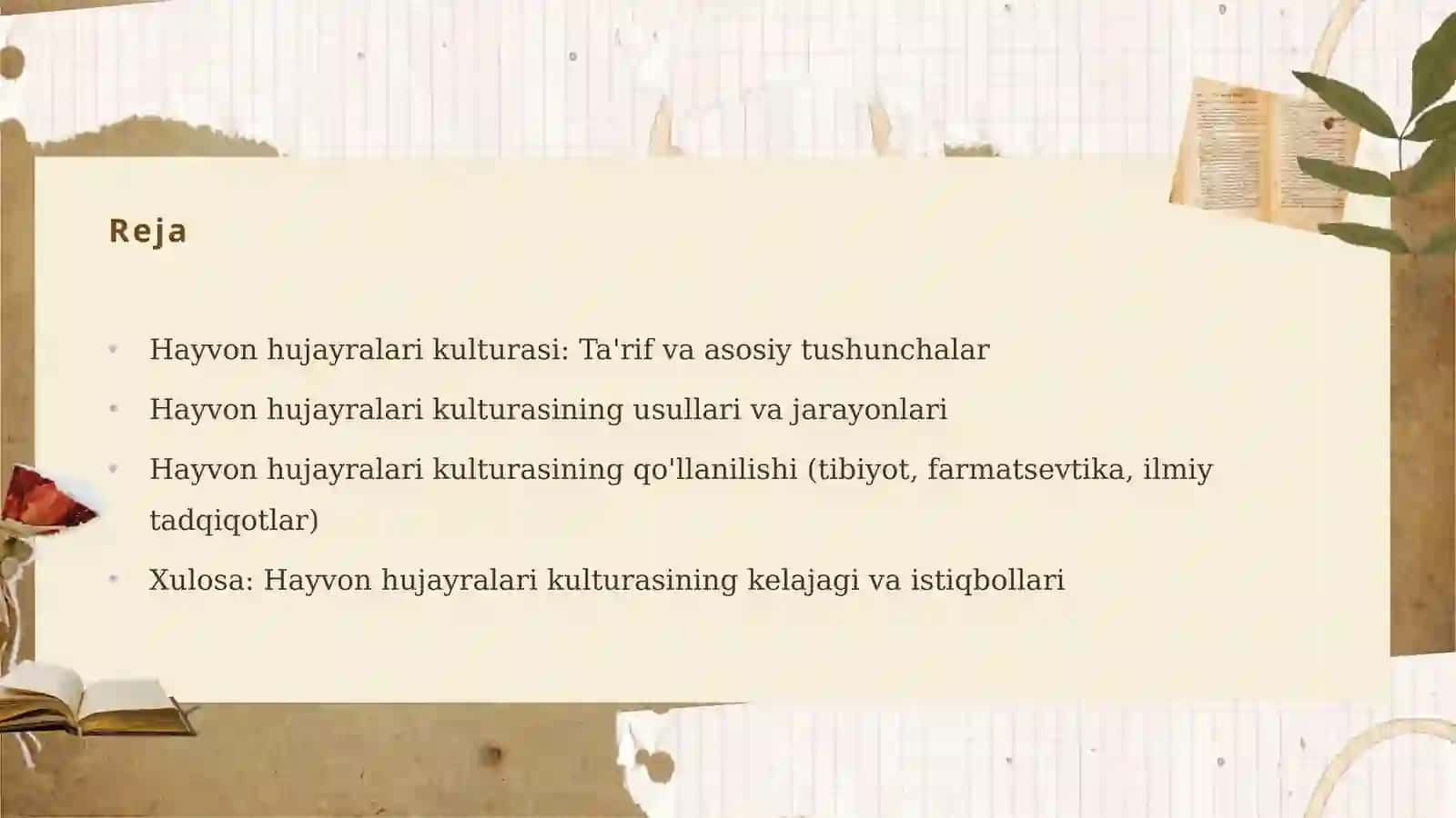 Hayvon hujayralari kulturasi va uning qo'llanilishi 2
