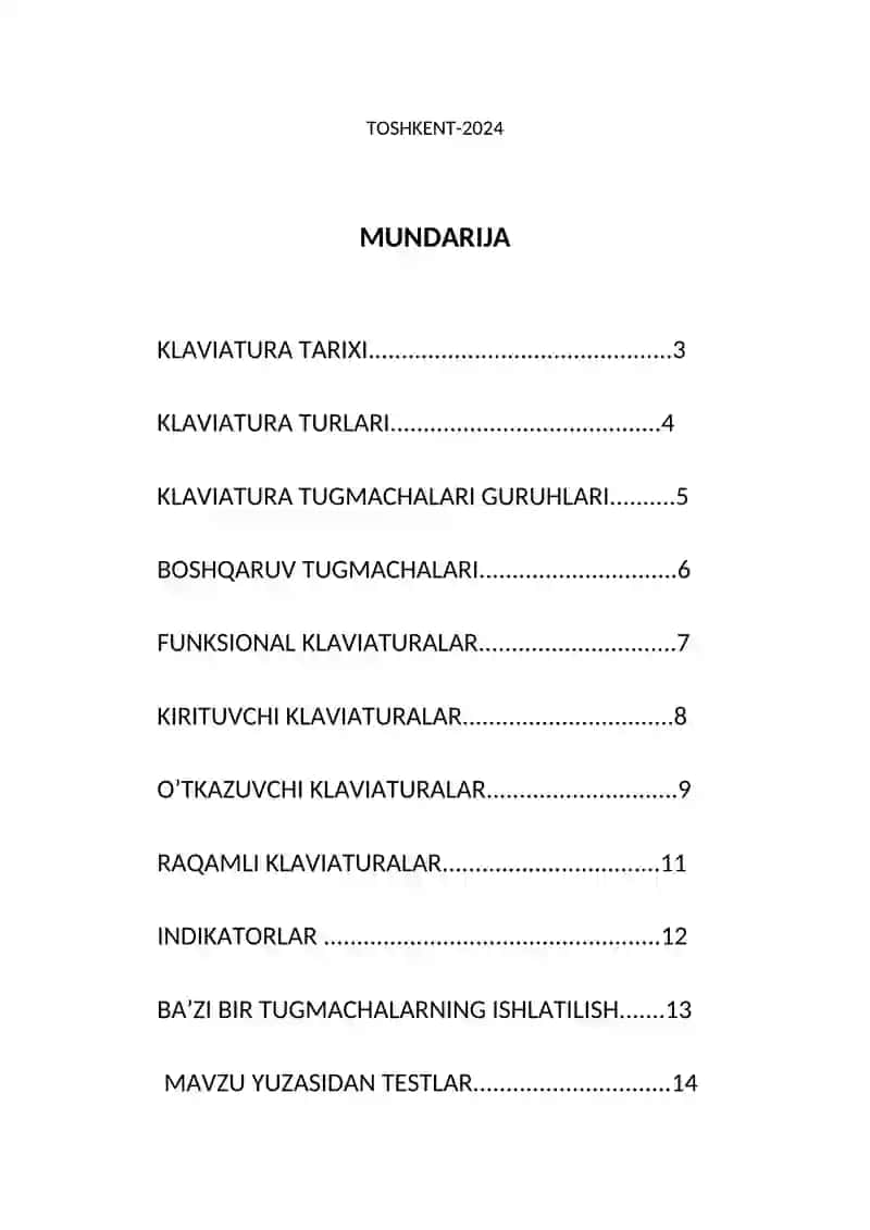 KLAVIATURA QURILMASI. TUGMACHALAR GURUHLARI VA VAZIFALARI 2