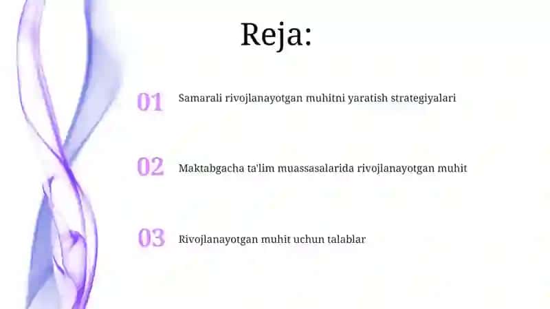 Rivojlanayotgan muhit uchun talablar 2