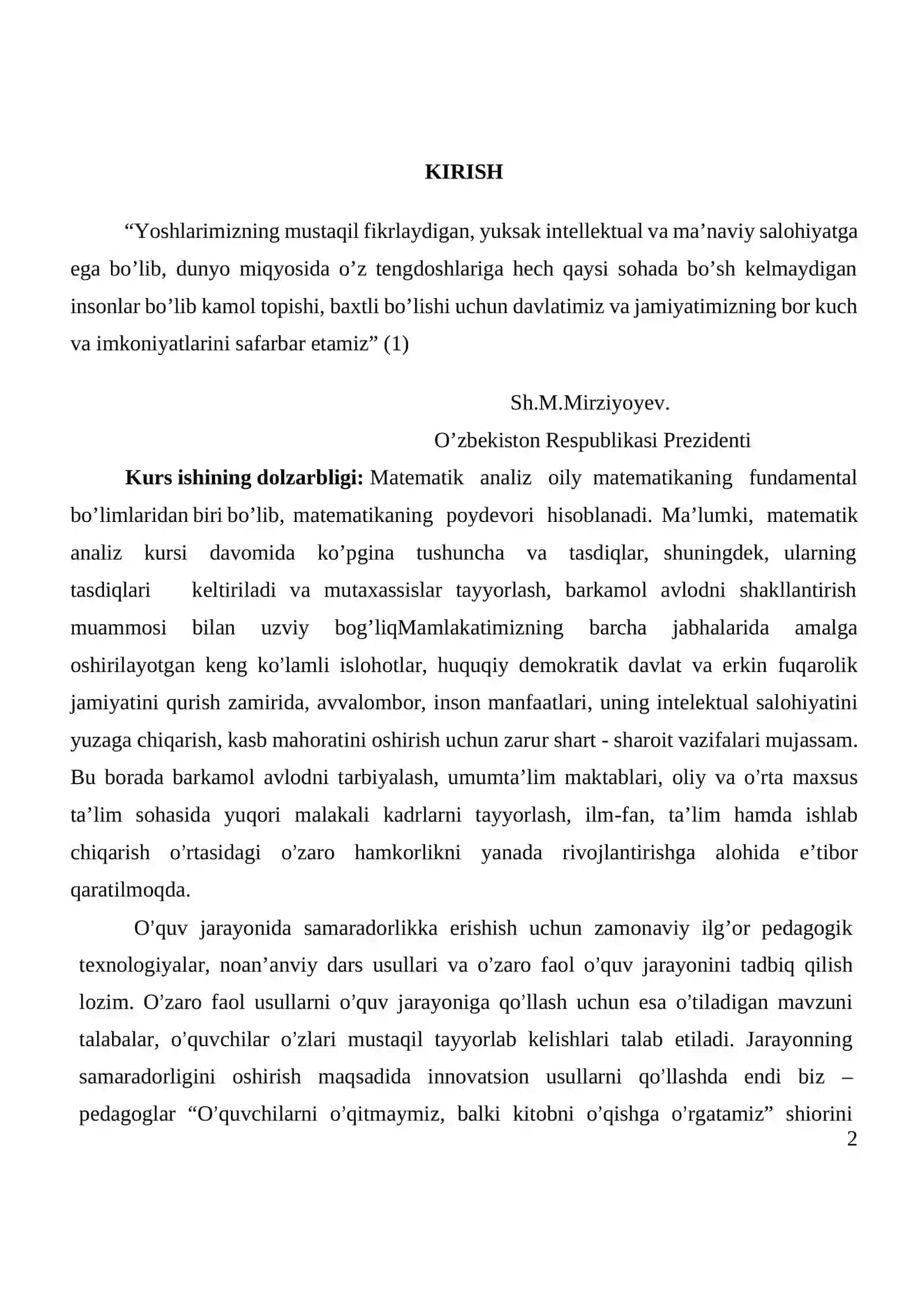 Funksiyaning nuqtada va to’plamdagi monotonlik sharti 2