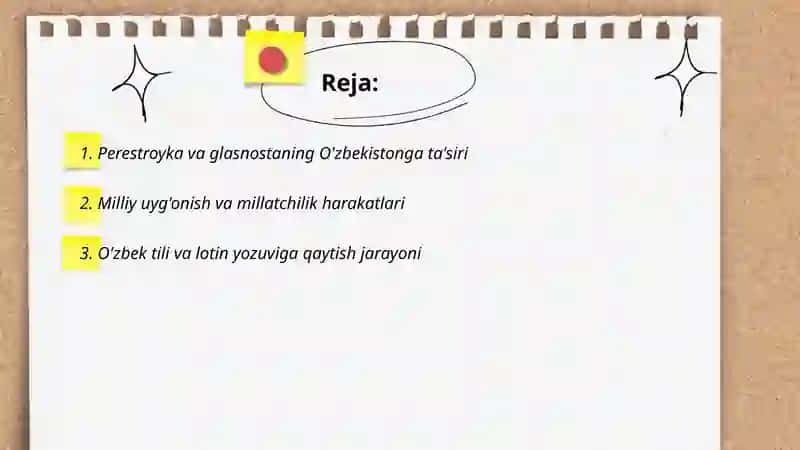 O'zbekistondagi ijtimoiy-siyosiy jarayonlar 2