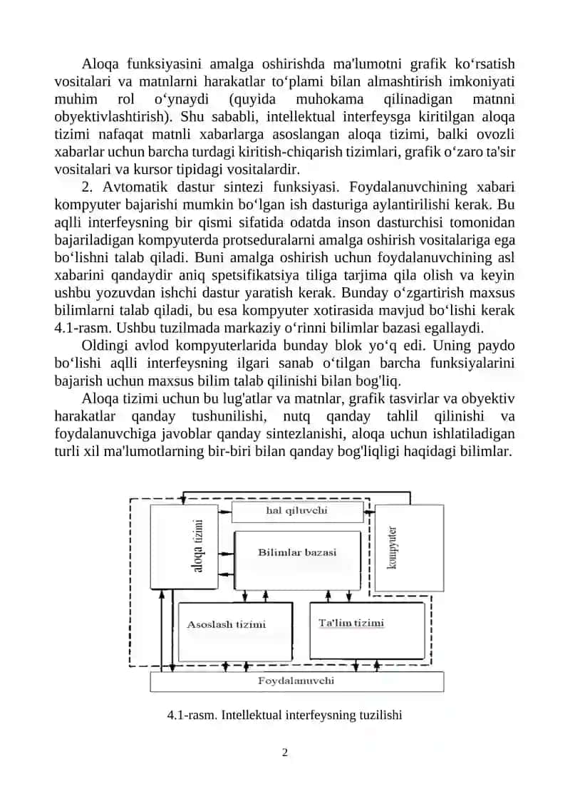 Intellektual interfeyslar, intellektual kontrollerlar haqida ma’lumot. 2