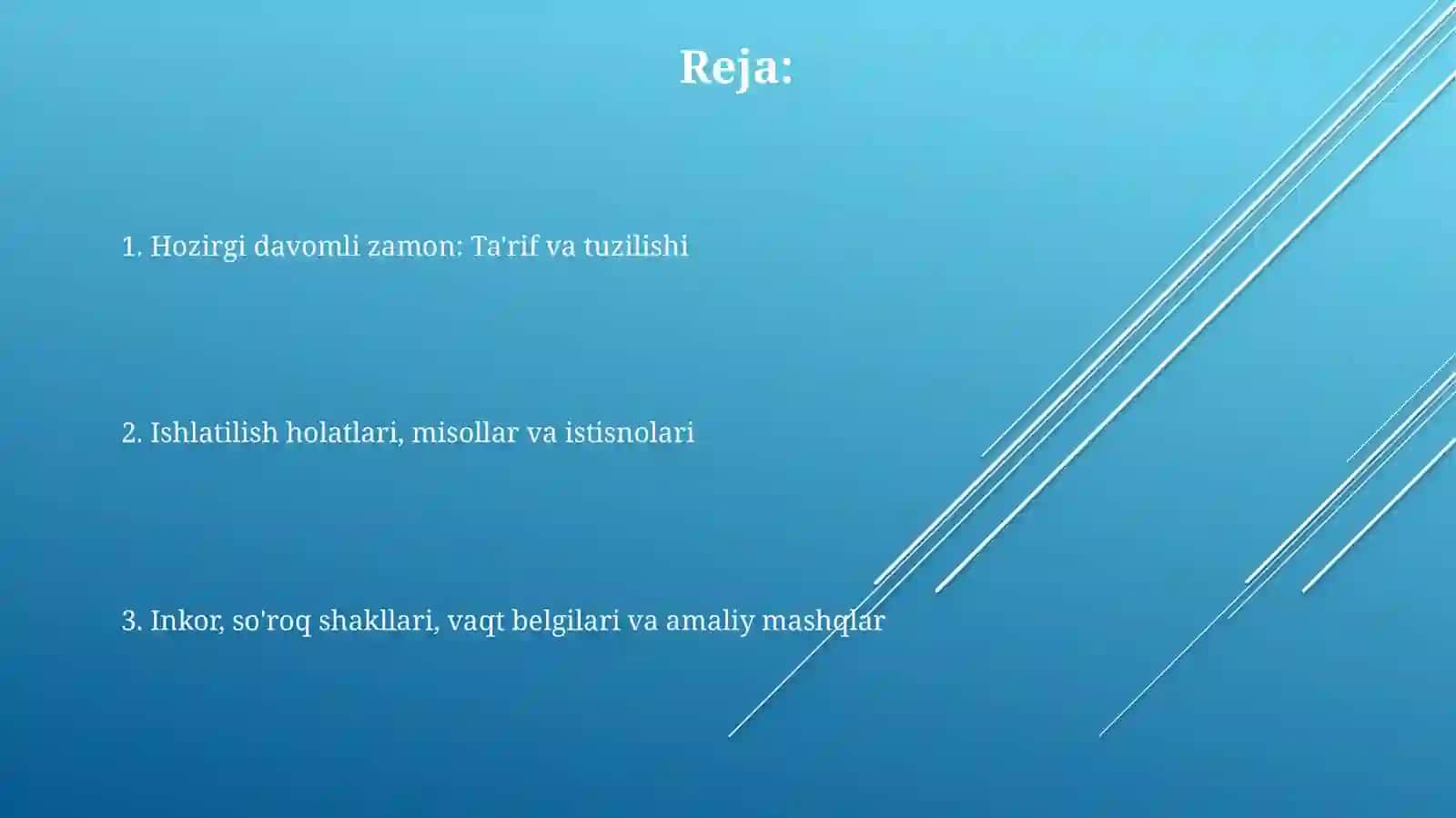 Present continuous tense 2