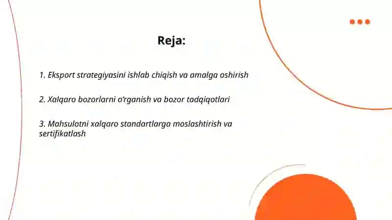 Tadbirkorlik subyektlarining eksport salohiyatini oshirish 2