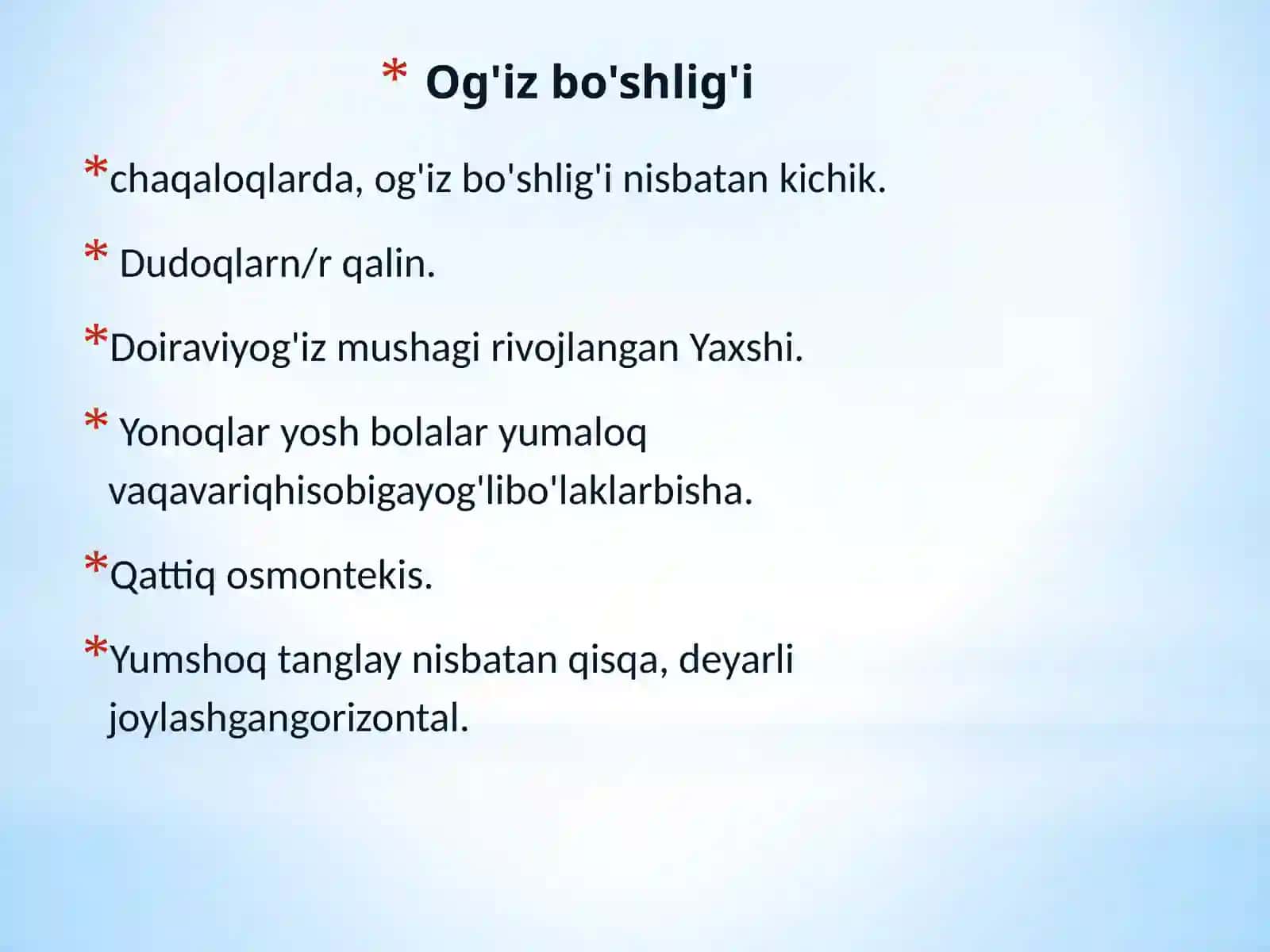 Bolalarda ovqat hazm qilish tizimining anatomik va fiziologik xususiyatlari 2