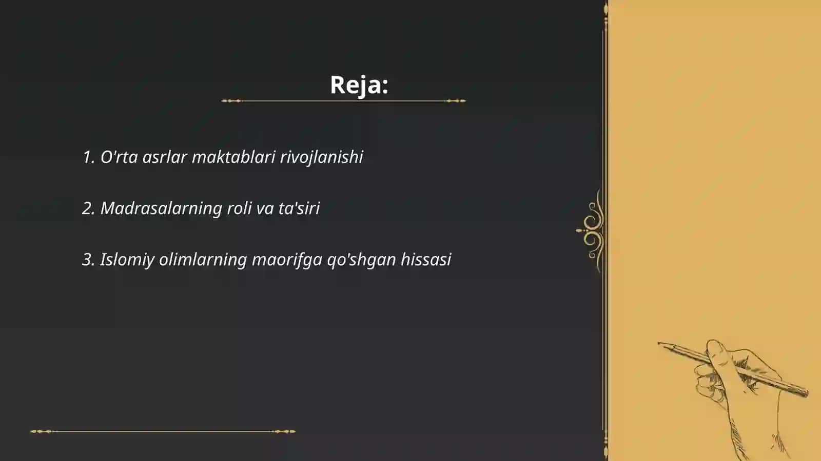 O'rta asrlar maktablari rivojlanishi 2