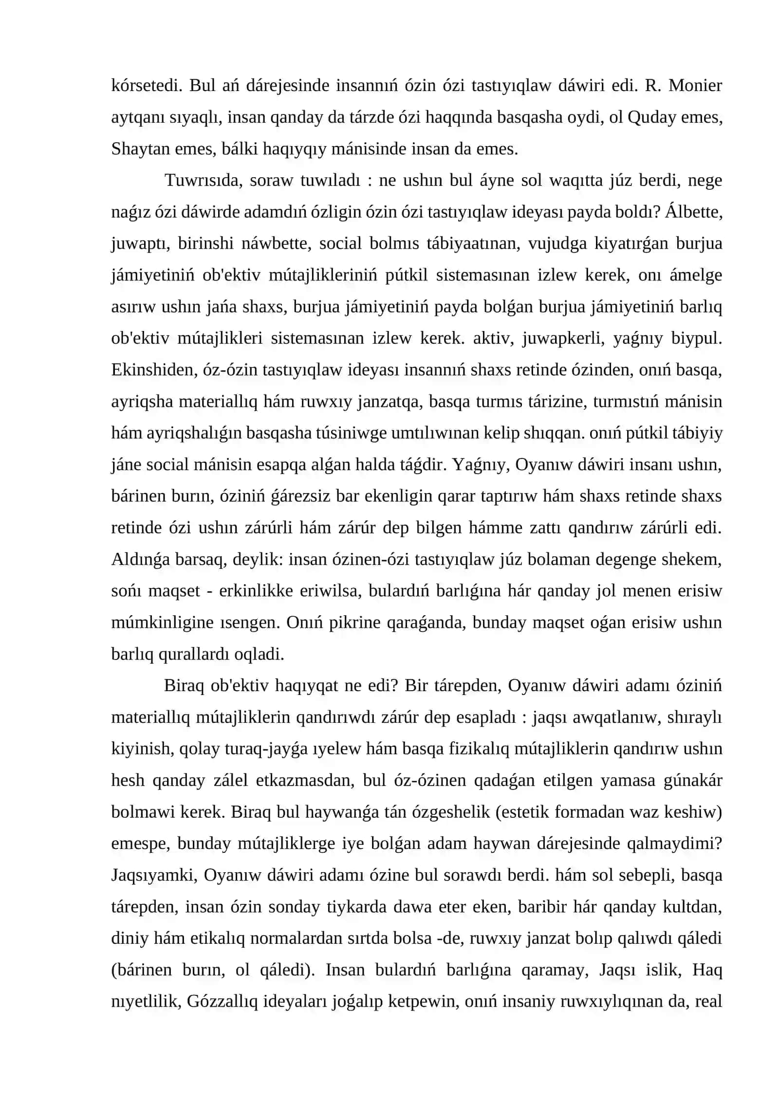 Oyanıw dáwiri mádeniyatındaǵı ómir hám ólim máseleleri hám de onıń filosofiya hám iskusstvodaǵı sáwlesi 2