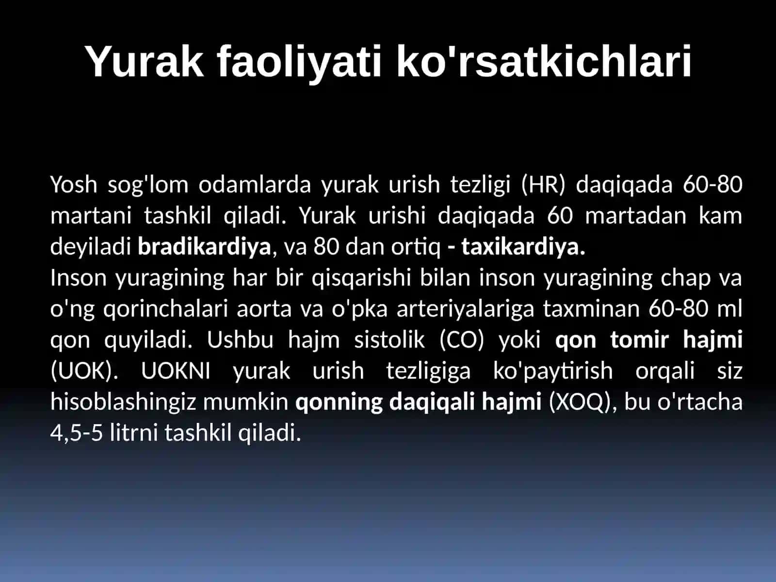 Yurak-qon tomirlar tizimi 2