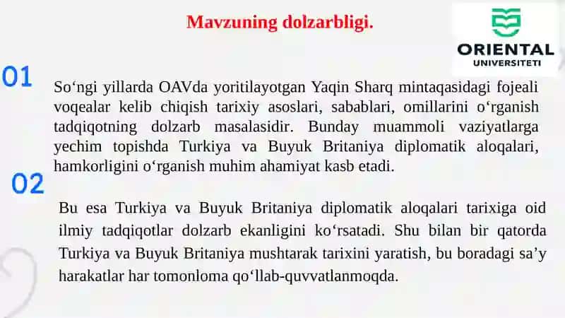 TURKIYA VA BUYUK BRITANIYA MUNOSABATLARI SHAKLLANISHINING TARIXIY 2