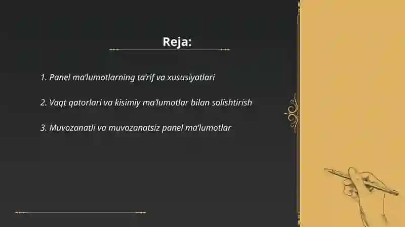 Panel ma’lumotlar 2