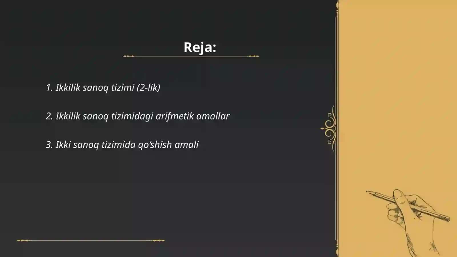 Ikkilik sanoq tizimi (2-lik) 2