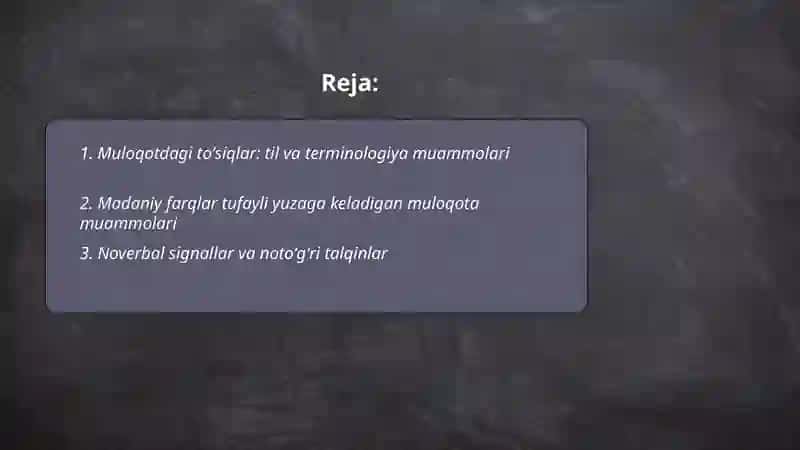 Muloqota muamolarni tahlil qilish va ularni yechish 2