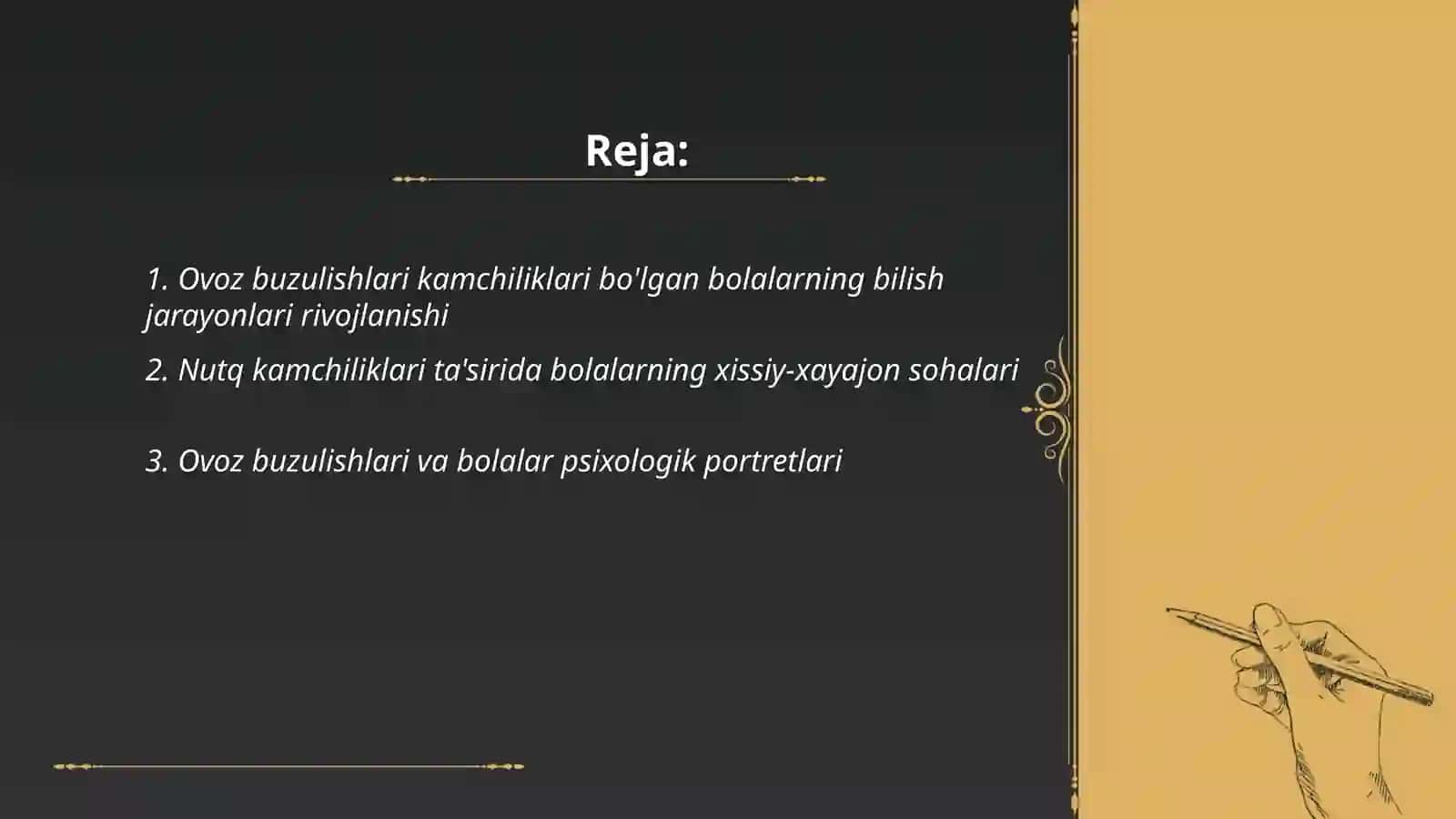 Ovoz buzulishlari kamchiliklari bo'lgan bolalarning psixologik xususiyatlari 2